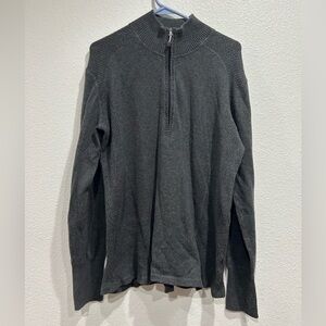 Eddie Bauer Men’s Gray Quarter Zip Textured Sweater Size Tall XXL